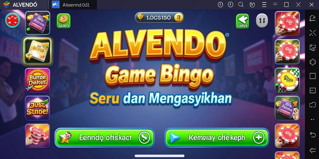 Tampilan gameplay Bingo yang mendebarkan di ALVENDO.
