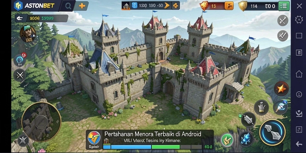 Tangkapan layar menunjukkan aksi seru dalam permainan Tower Defense.