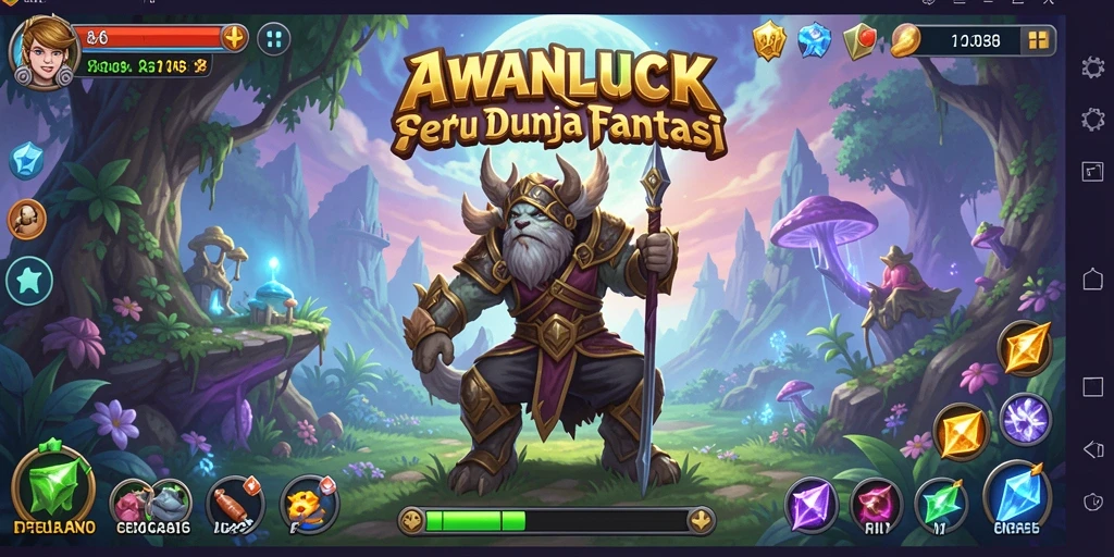 Screenshot gameplay AWANLUCK menampilkan aksi petualangan yang mendebarkan.