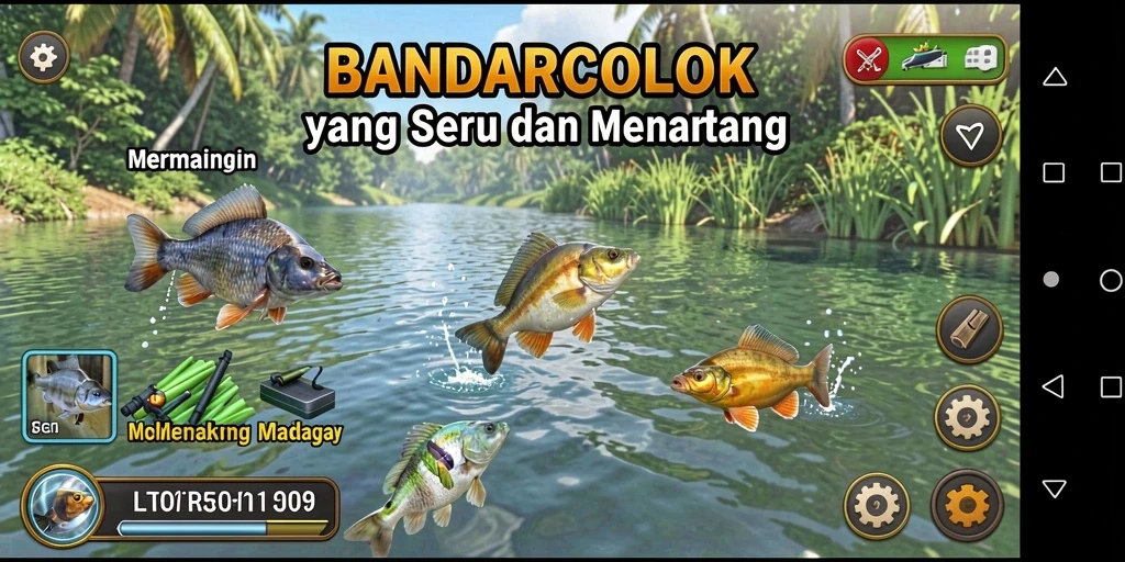 Gameplay menarik dan menegangkan di BANDARCOLOK dengan ikan beragam.