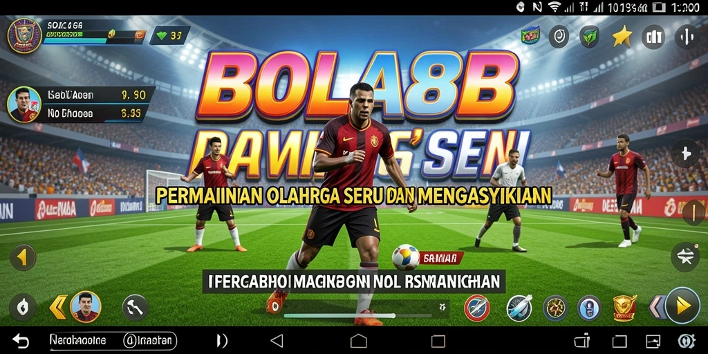 Tangkapan layar gameplay seru BOLA88 menunjukkan aksi olahraga yang mendebarkan.