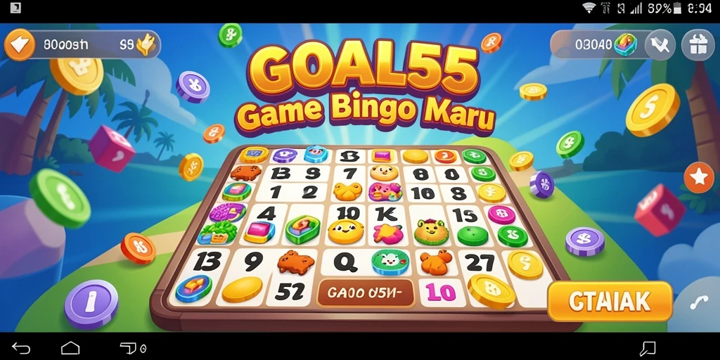 Tampilan gameplay Bingo di GOAL55 yang seru dan interaktif.