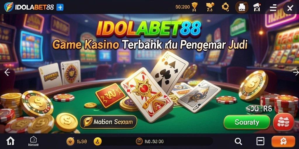 Screenshot IDOLABET88 menampilkan gameplay Kasino yang menyenangkan dan menarik.