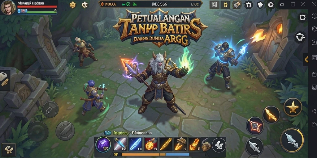 Tampilan gameplay seru dan menakjubkan dari IND666 dalam dunia ARPG.