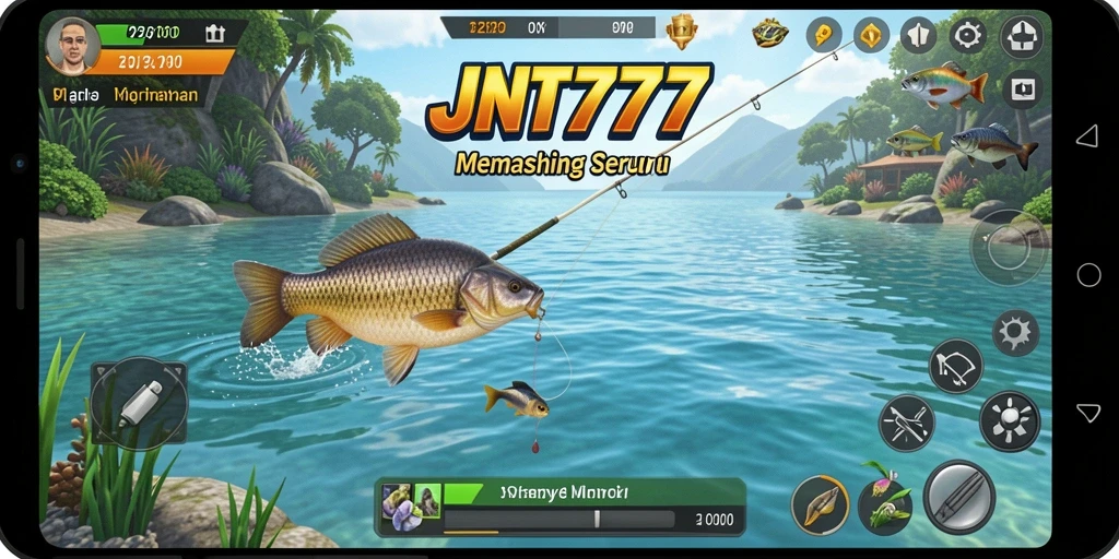 Screenshot dari gameplay JNT777 menampilkan pengalaman memancing yang menarik.