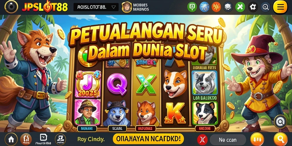 Screenshot gameplay JPSLOT88 menampilkan petualangan slot yang mendebarkan.