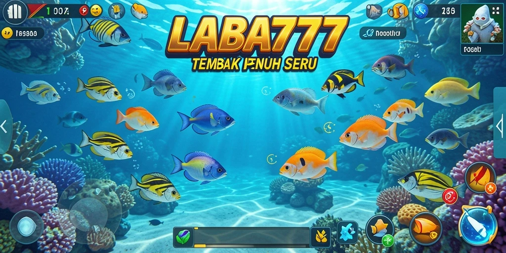 Tampilan gameplay LABA777 menembak ikan yang seru dan grafis menarik.