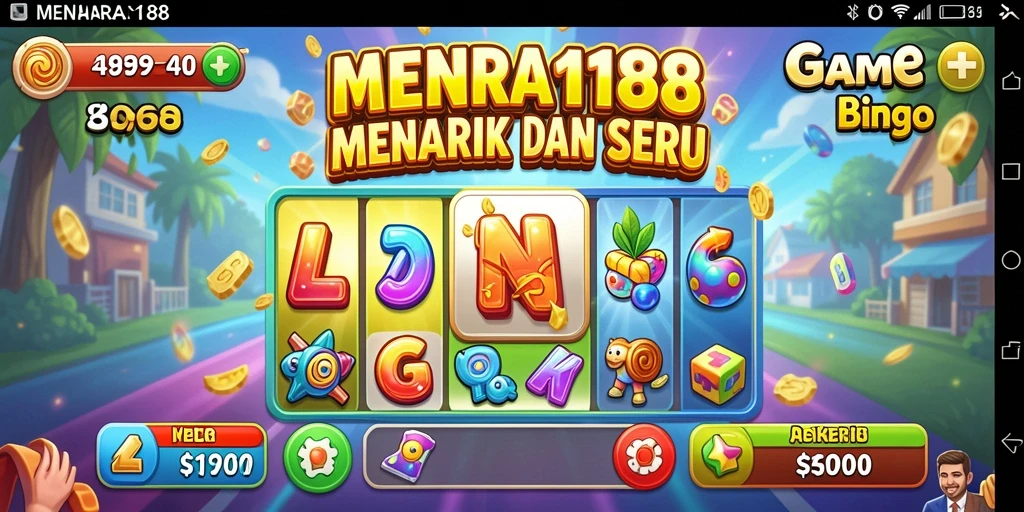 Tampilan gameplay seru dalam MENARA188 saat bermain Bingo.