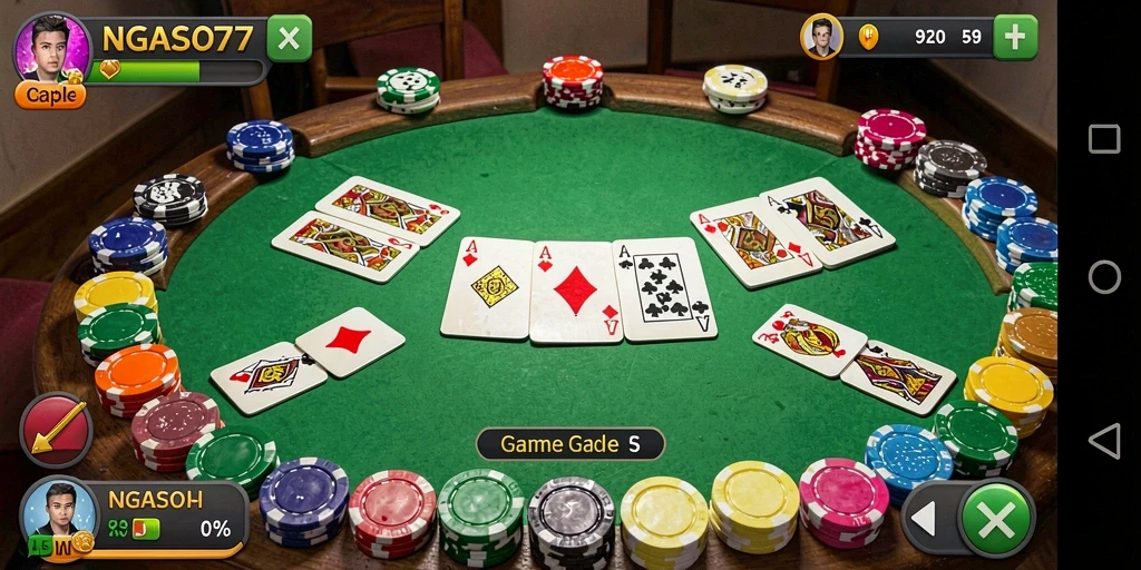 Screenshot gameplay seru NGASO77 dengan pemain aktif.