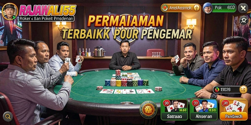 Tampilan menarik dari gameplay RAJAWALI55 yang penuh strategi poker.