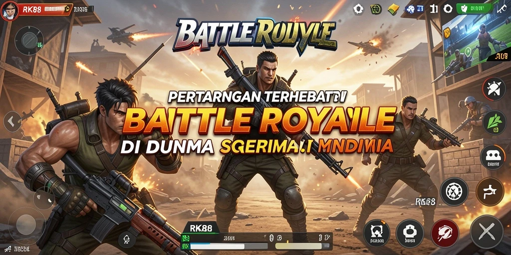 Gameplay RK88 menunjukkan aksi Battle Royale yang seru dan mendebarkan.