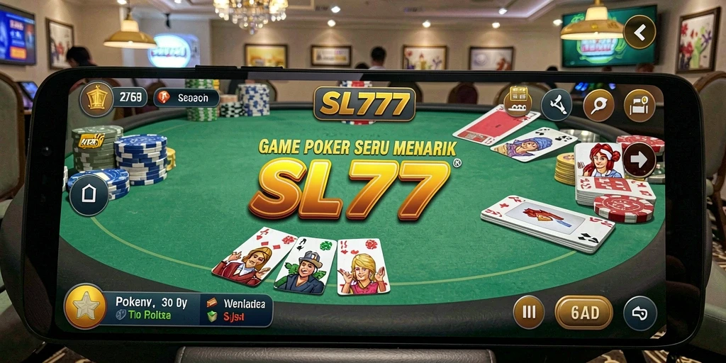 Tampilan gameplay Poker yang seru di SL777.