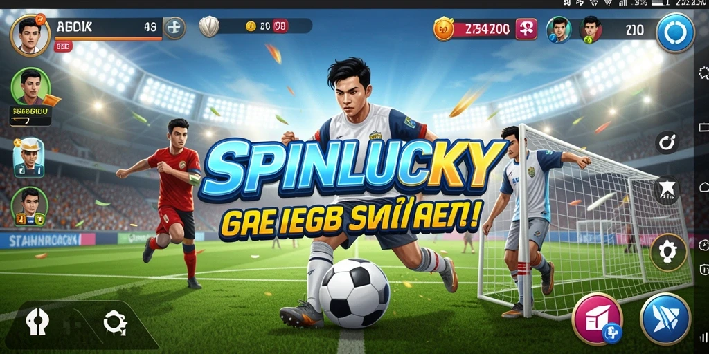 Tangkapan layar SPINLUCKY menampilkan pemain yang bersaing dalam pertandingan olahraga yang mendebarkan.