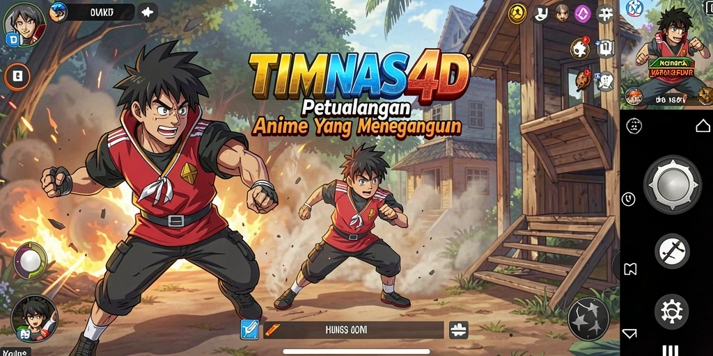Tangkapan layar menunjukkan momen pertarungan epik dalam TIMNAS4D.