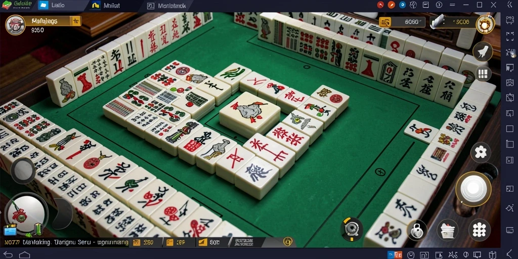 Gameplay seru V07 yang menampilkan permainan Mahjong klasik.