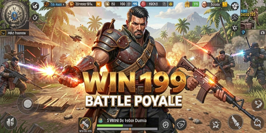 Gameplay seru dalam pertempuran Battle Royale yang mendebarkan.