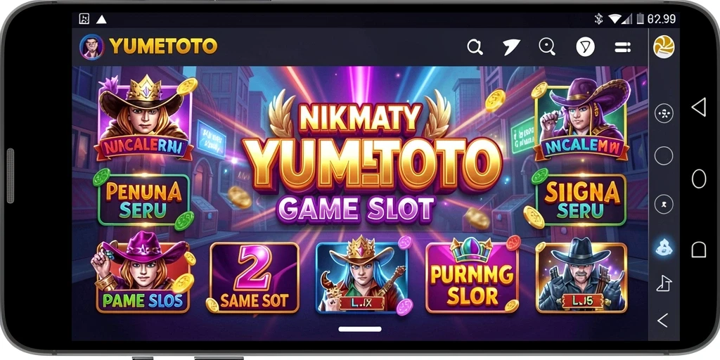 Screenshot gameplay YUMETOTO menampilkan keseruan slot yang memukau.
